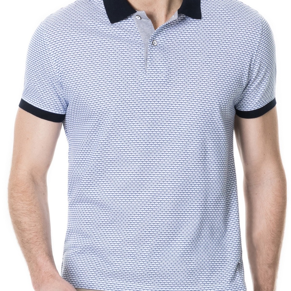 Rodd and Gunn Mens Blue Stripe Cotton Polo Shirt XL
